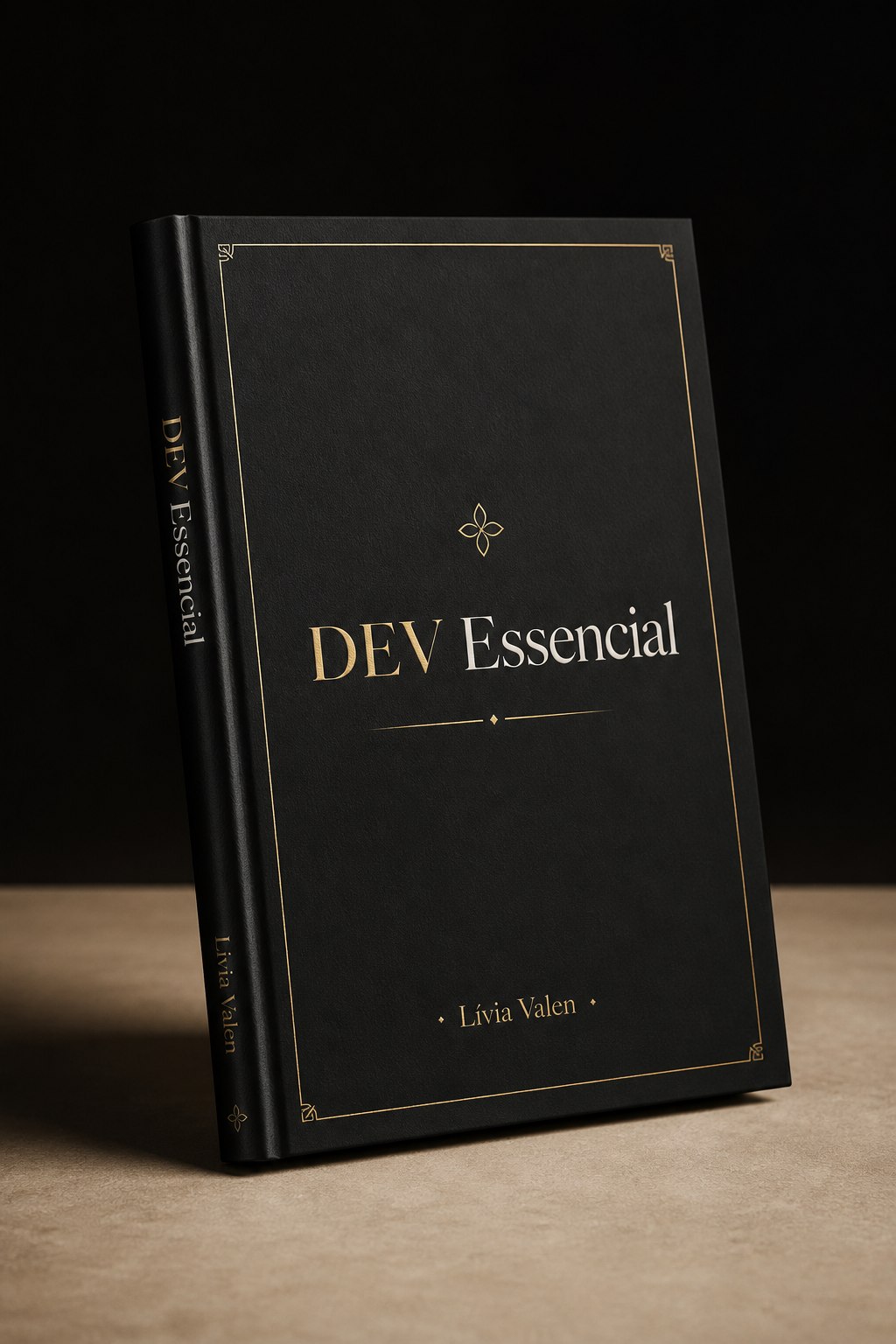 Mockup premium do produto digital DEV Essencial, de Lívia Valen